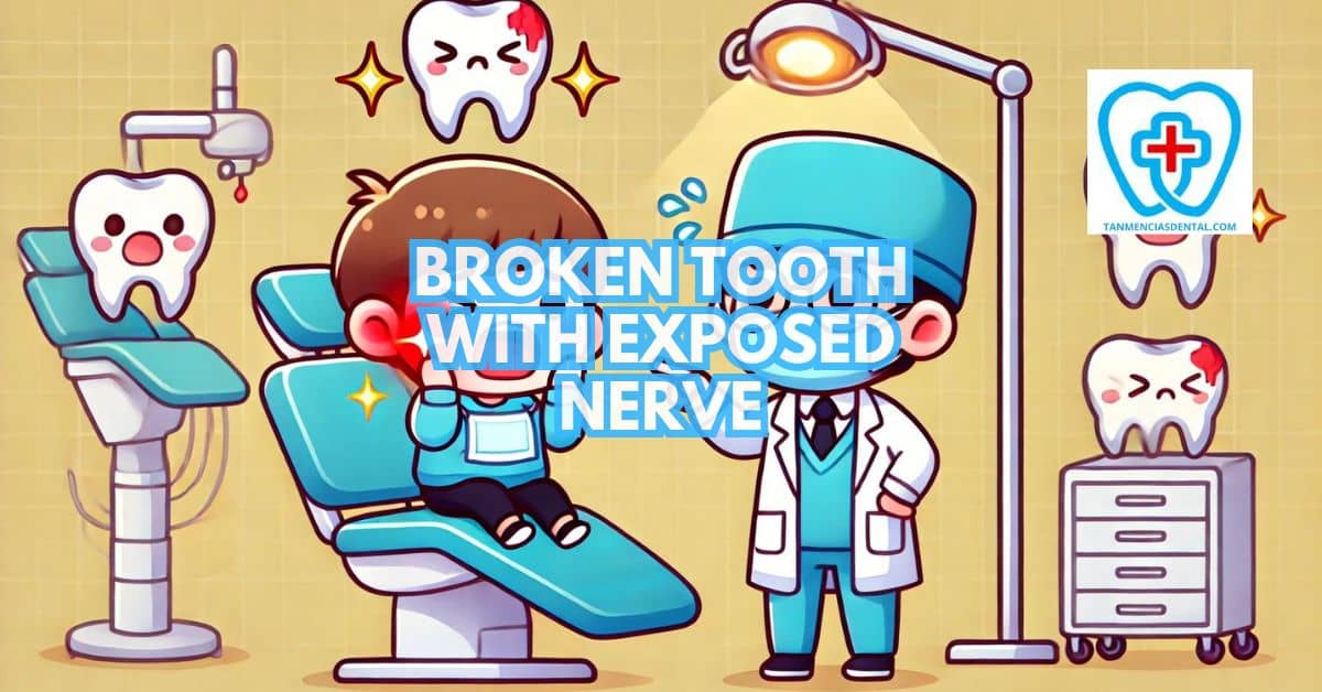 Broken Tooth With Exposed Nerve