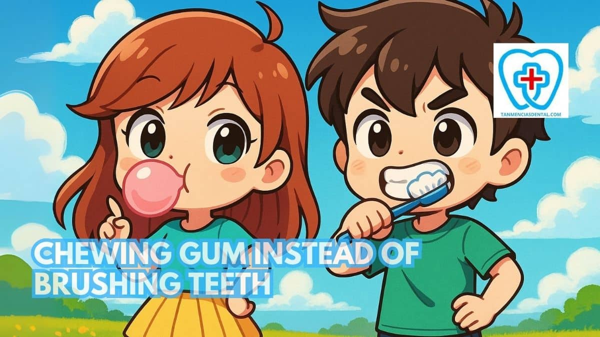 Chewing Gum Instead Of Brushing Teeth